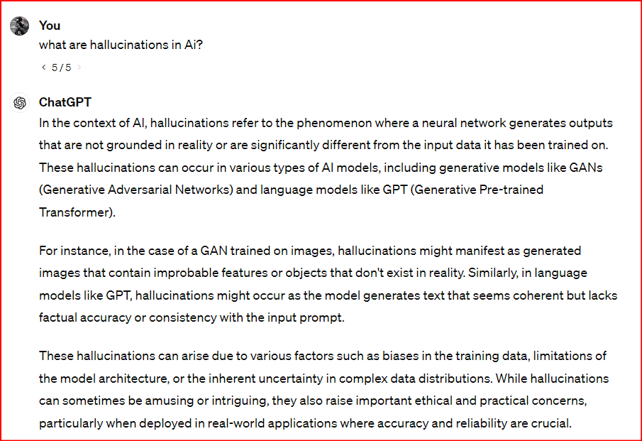 What is hallucinations in Ai